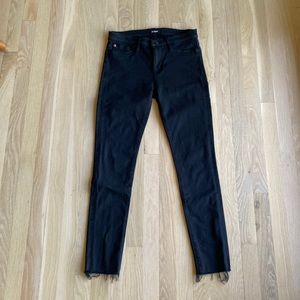 Hudson frayed hem ankle jeans